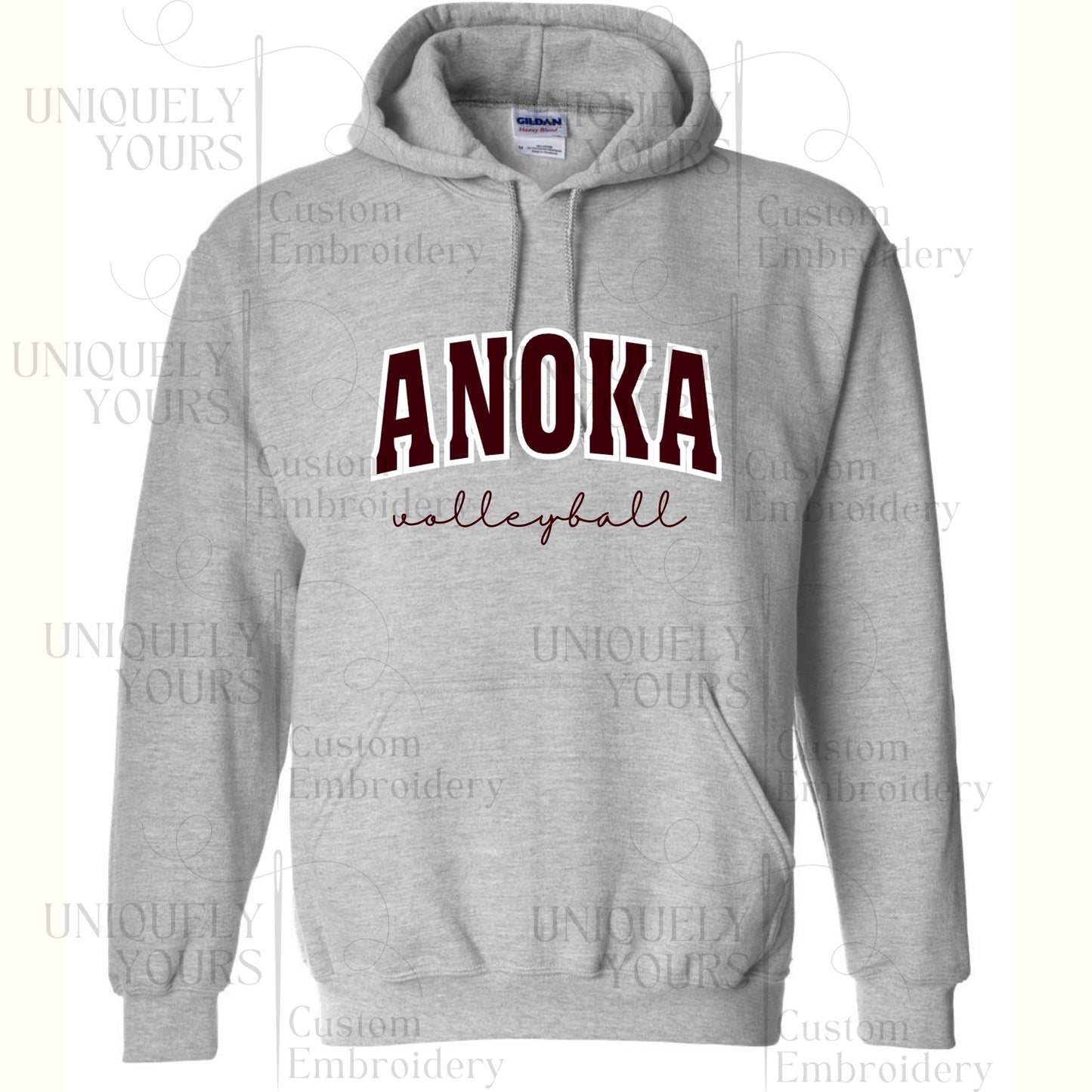 Anoka Volleyball - Hoodie Or Crewneck Twill Embroidered