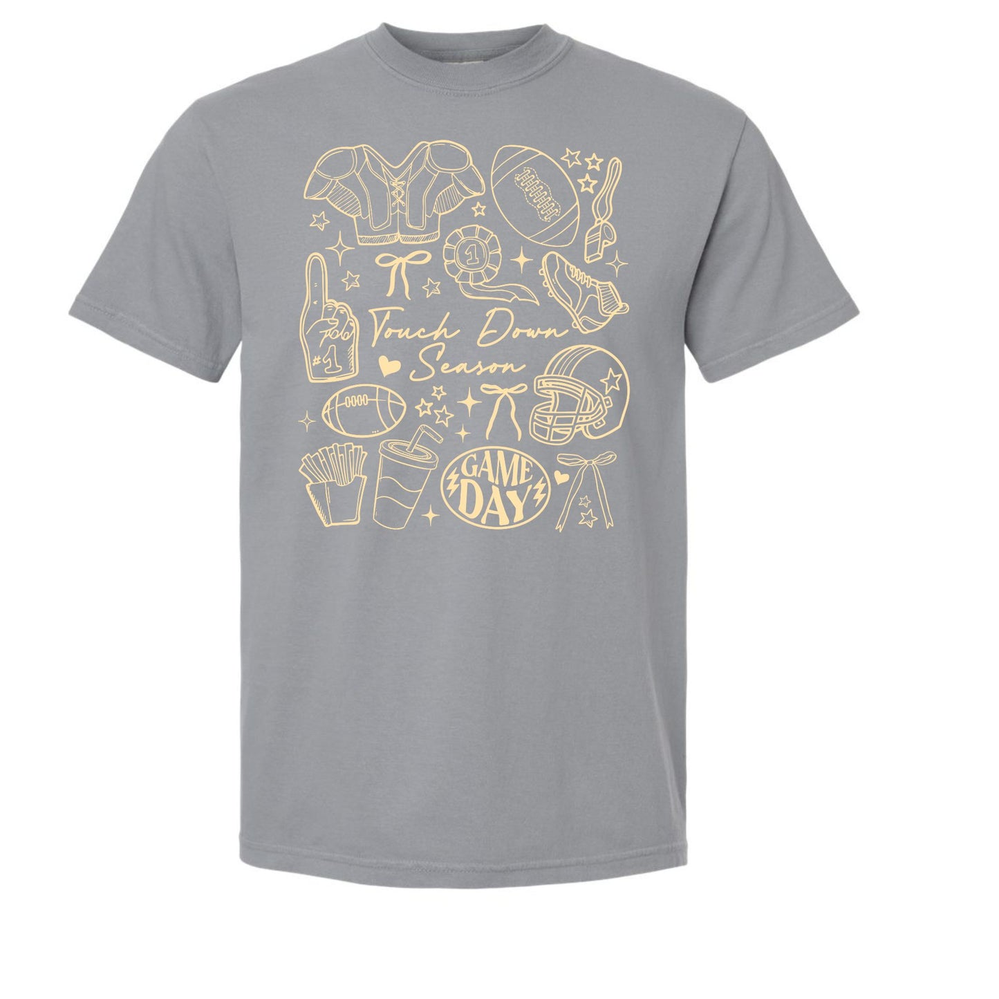 Football Touchdown Season Tshirt - Comfort Colors