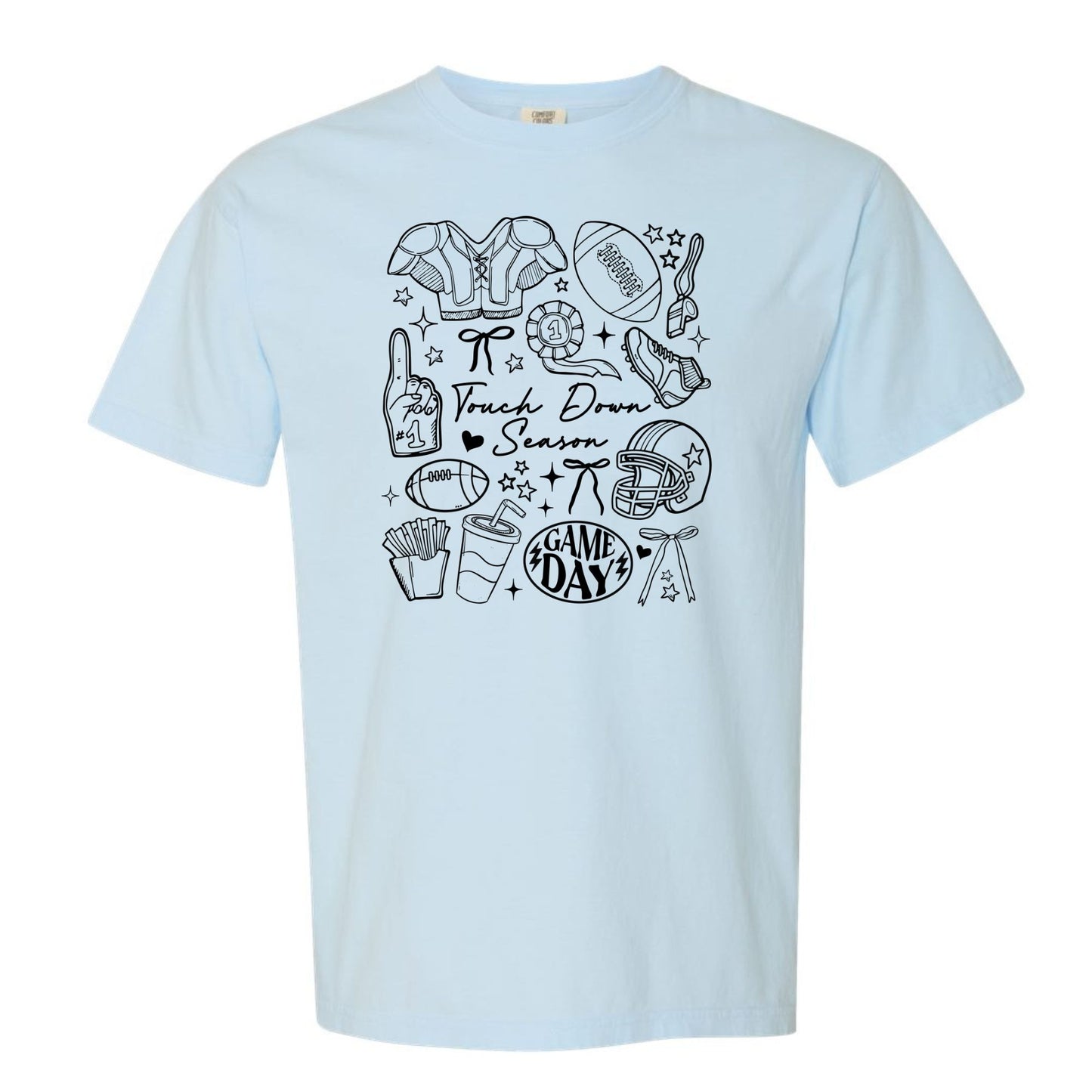 Football Touchdown Season Tshirt - Comfort Colors