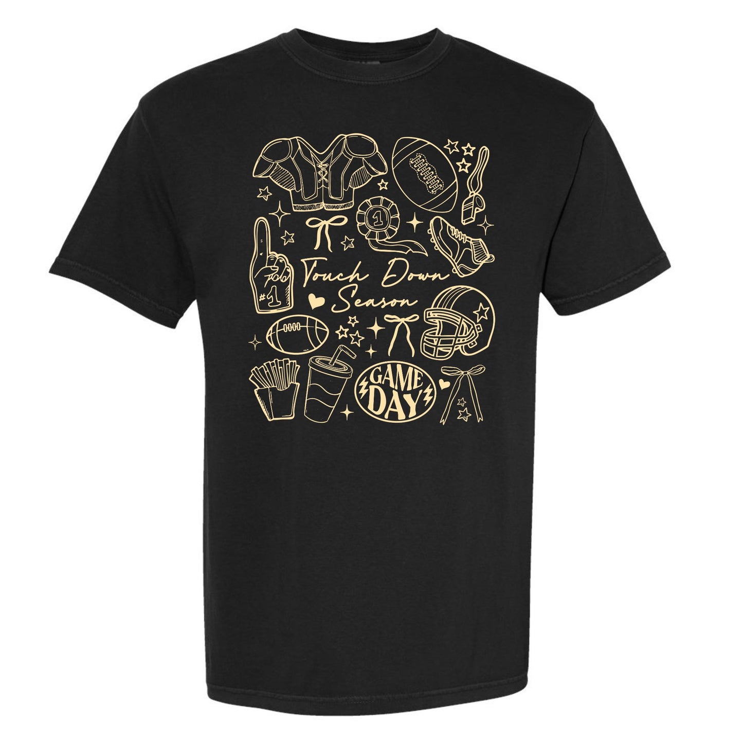 Football Touchdown Season Tshirt - Comfort Colors