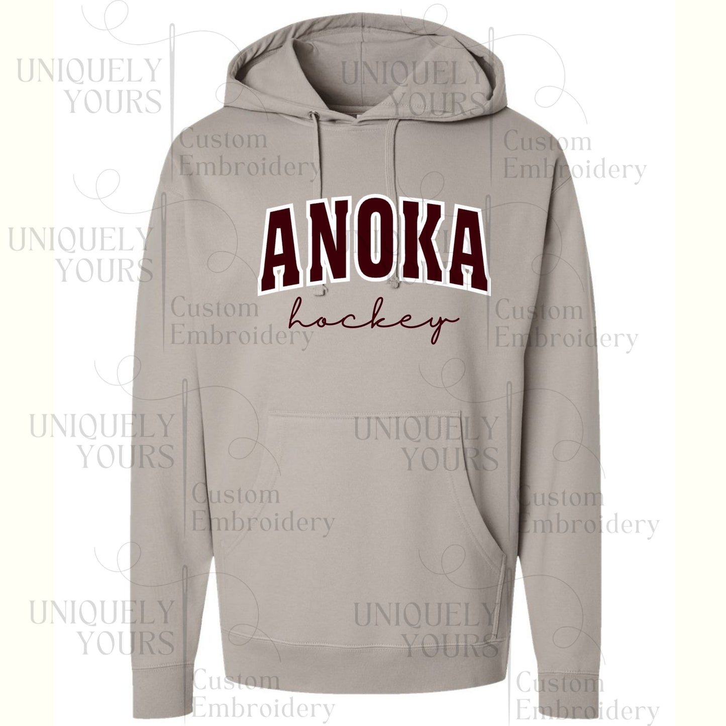 Anoka Hockey Hoodie - Twill Embroidered