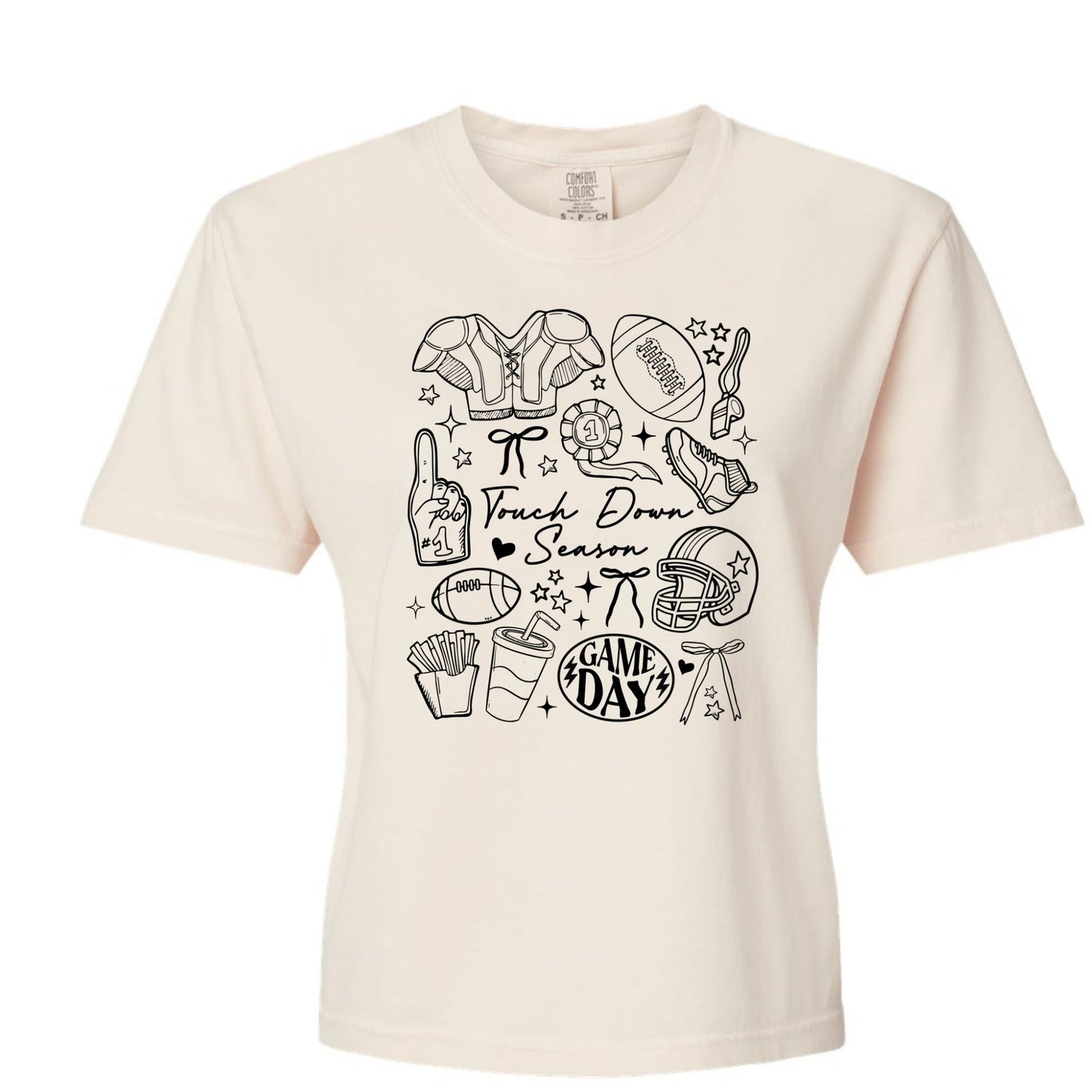 Football Touchdown Season Tshirt - Comfort Colors