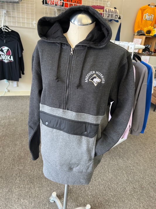 1/4 Zip Huskies Pull over with Embroidery - SIZE SMALL ONLY!