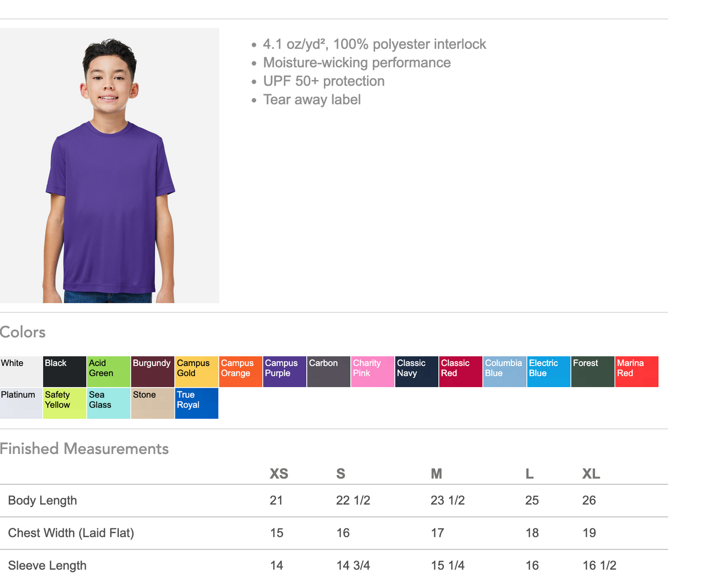 Performance T-Shirt - ADULT & Youth - Printed