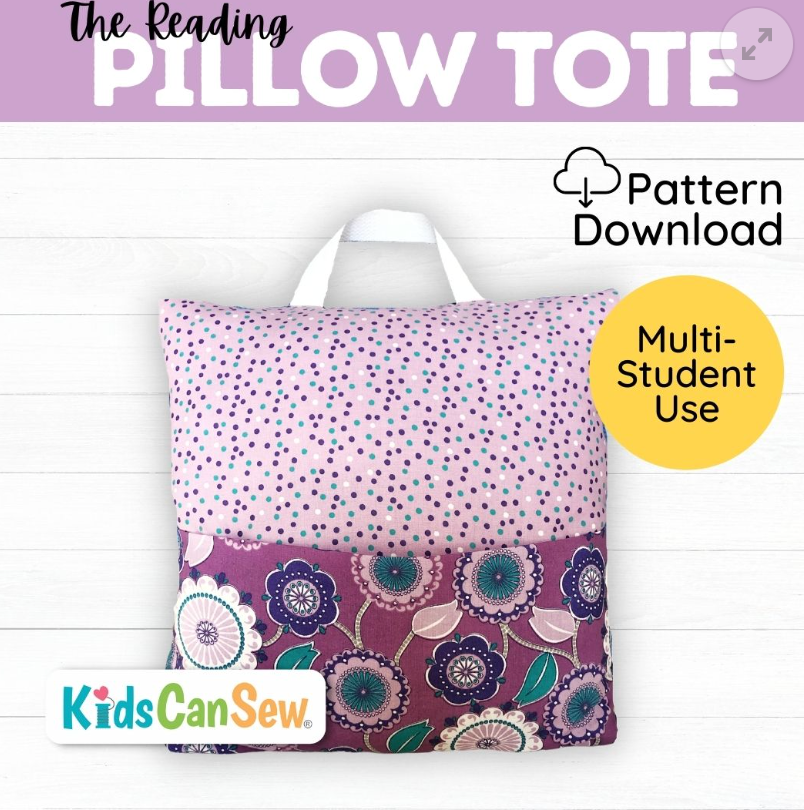 Kids Sewing Class - 3/1 hour sessions - Pillow Tote - 8+ age sewing class- entry level