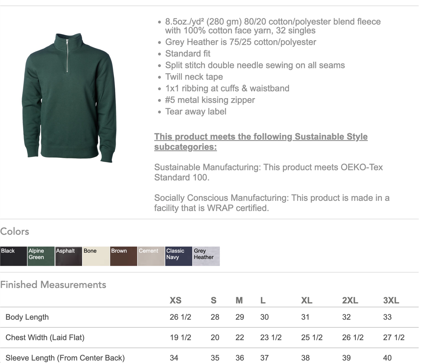 GOAT 1/4 zip