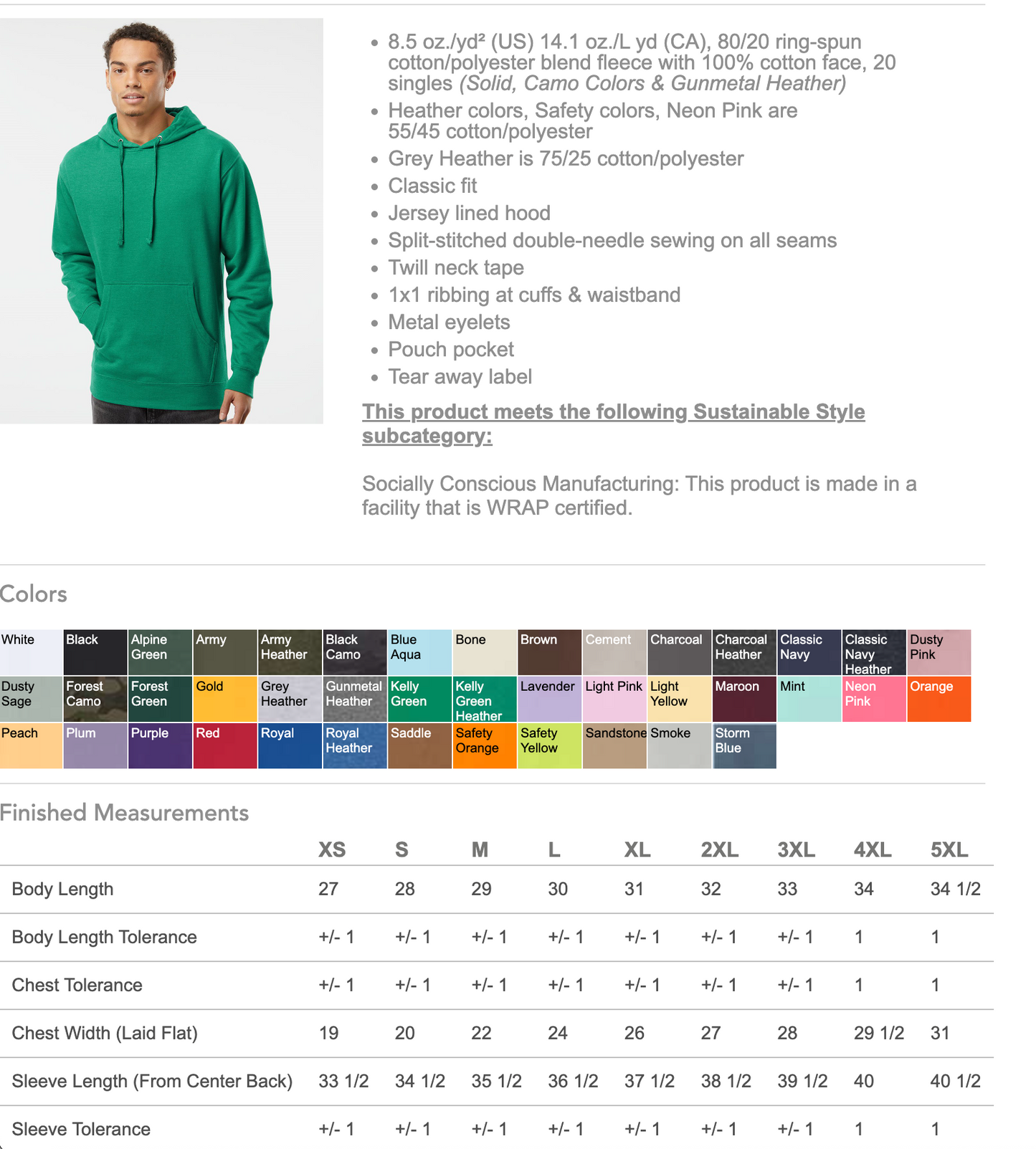 Andover Baseball 80/20 Independent Hoodie - PRINTED - ADULT