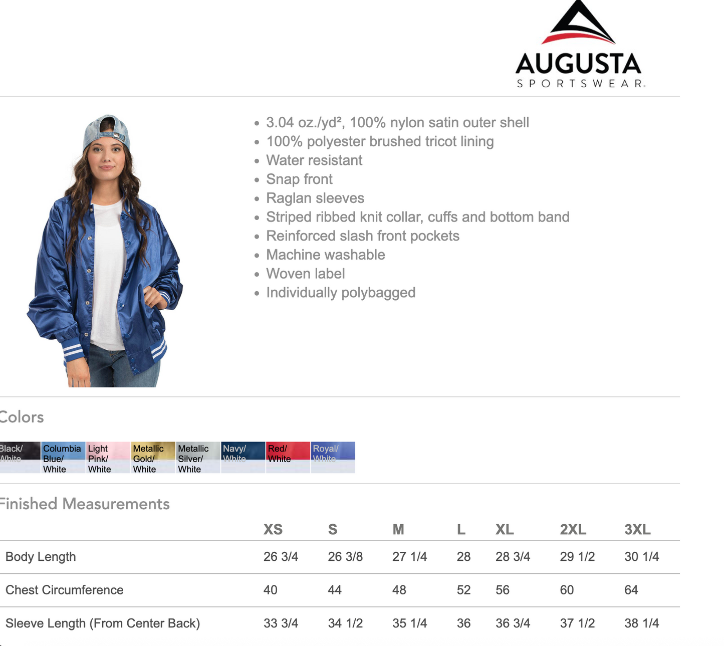 Tornadoes Hockey Jacket - Satin Embroidered TWILL