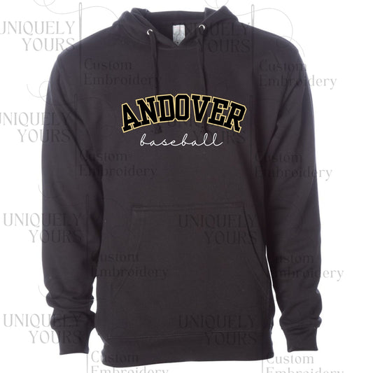 Andover Baseball 80/20 Independent Hoodie - PRINTED - ADULT