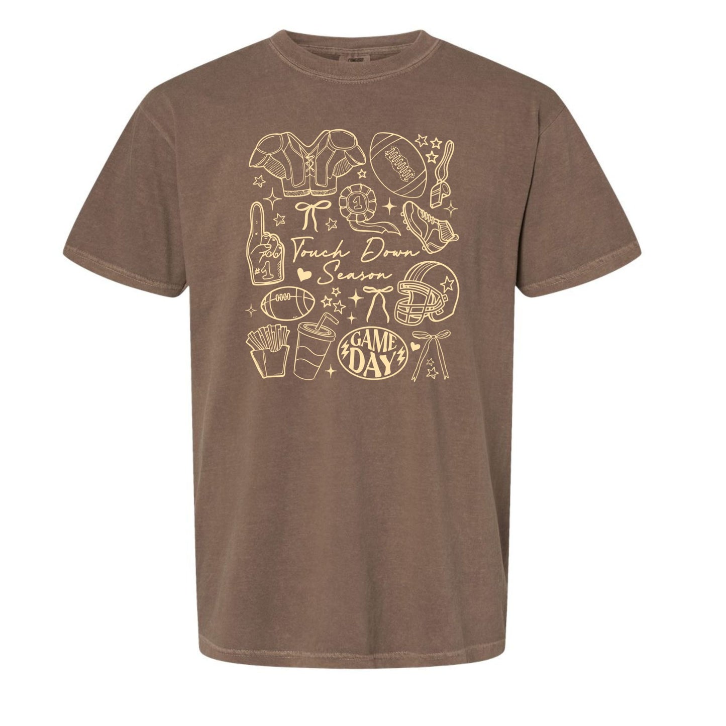 Football Touchdown Season Tshirt - Comfort Colors