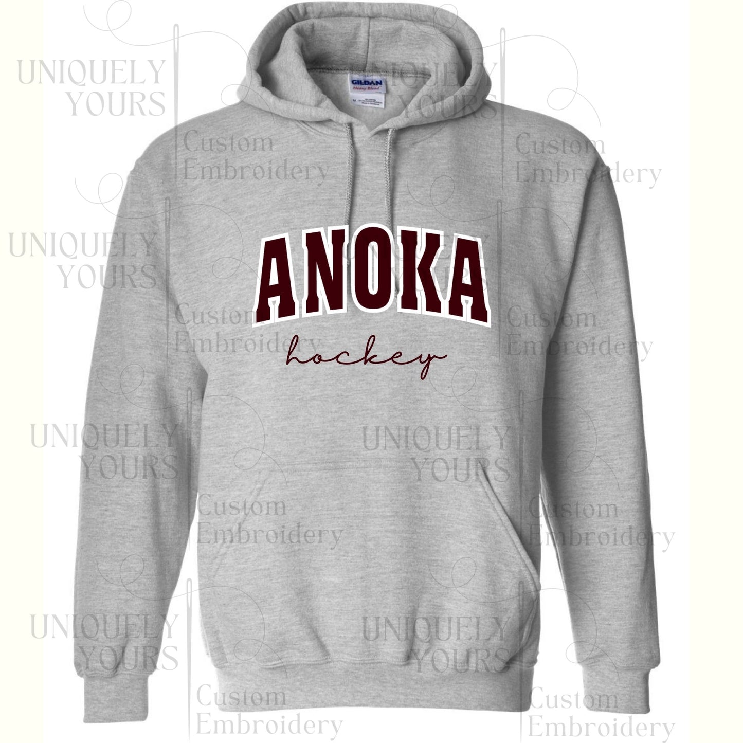 Anoka Hockey Hoodie - Twill Embroidered