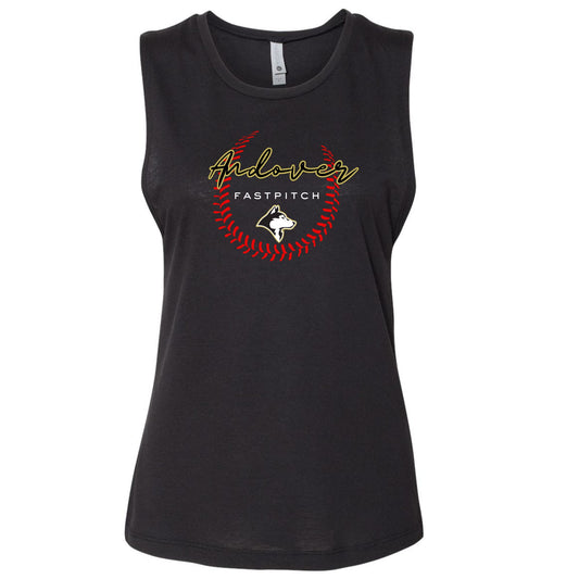 Fastpitch - Andover - Muscle Tank Top Womens Adult - Line Design