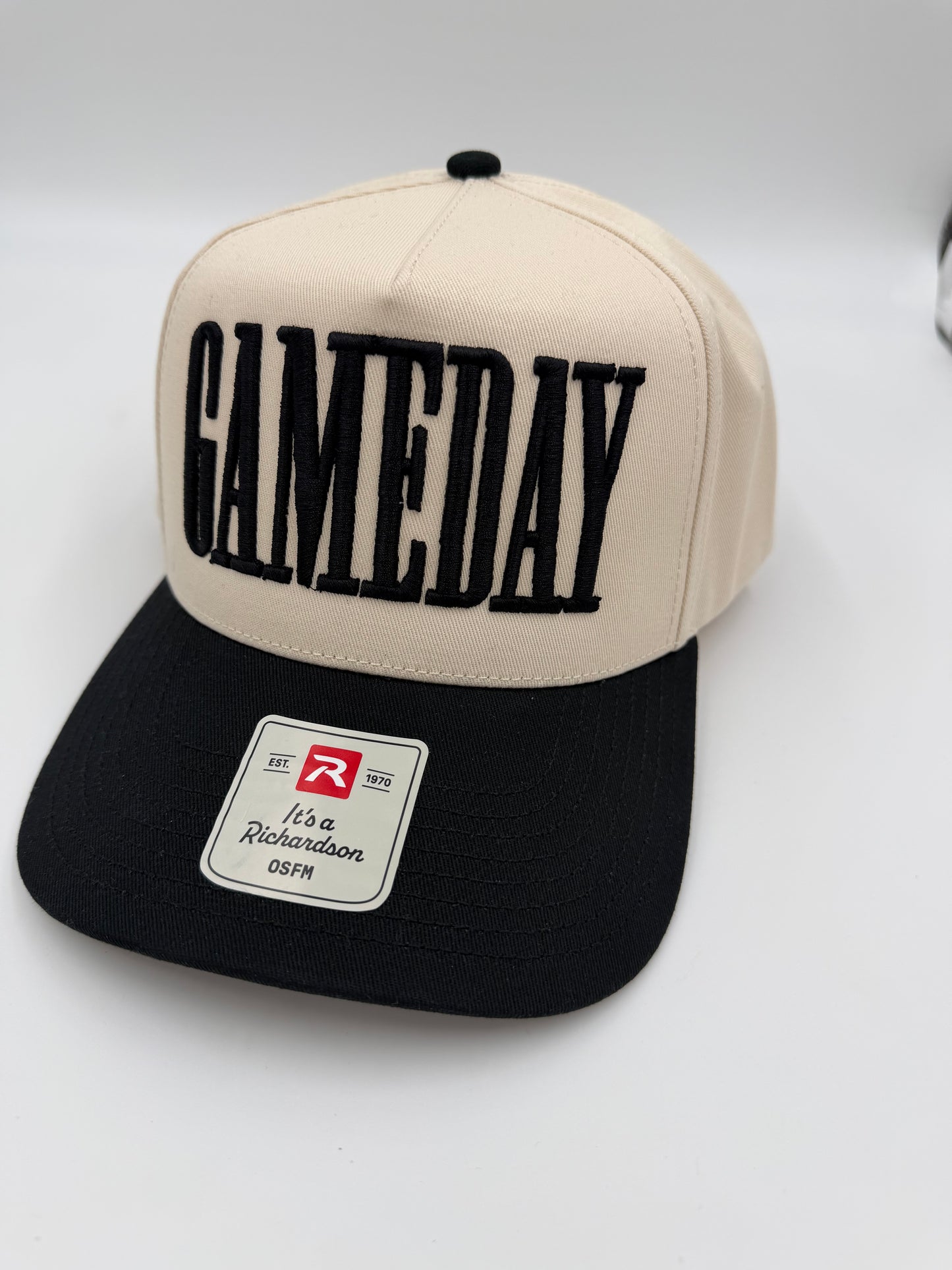Game day hat - Puff Black Tan