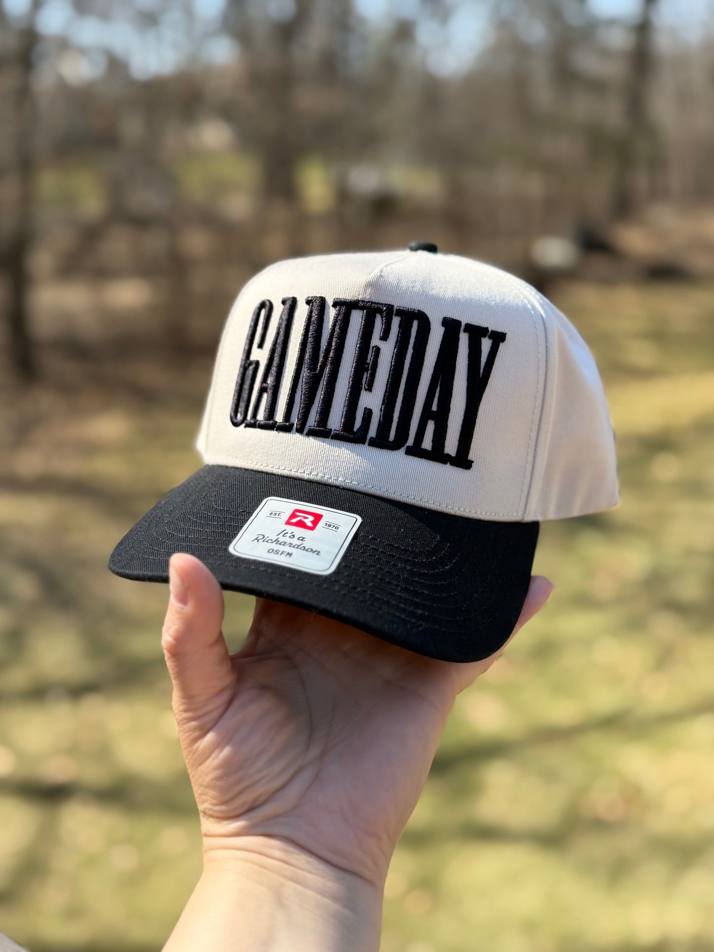 Game day hat - Puff Black Tan