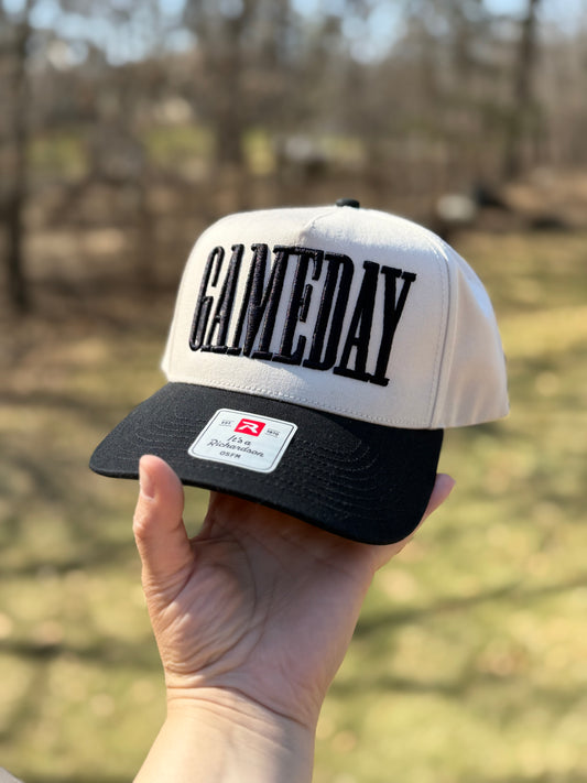 Game day hat - Puff Black Tan