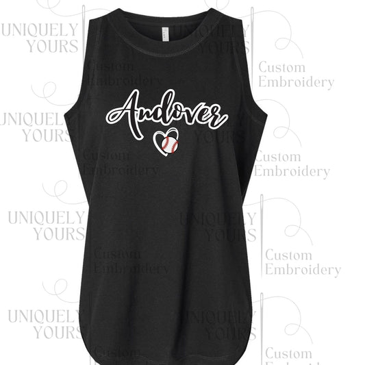 Andover Heart Baseball - Tanktop - ADULT - Womens fit.