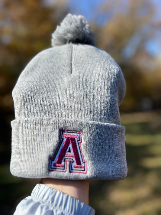 Anoka Grey Pom hat - Personalized