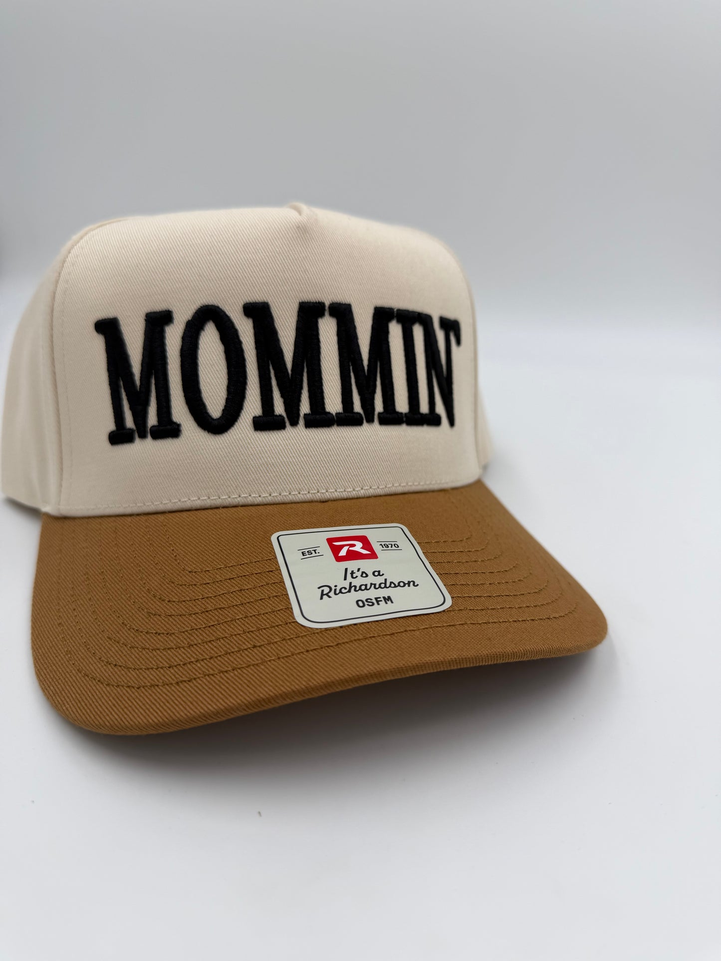 MOMMIN' HAT - Puff Black Tan