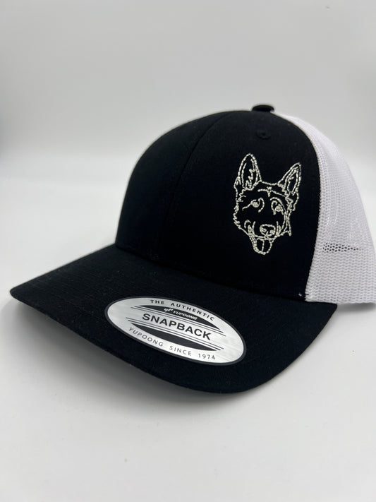 German Shepherd hat minimalist embroidered