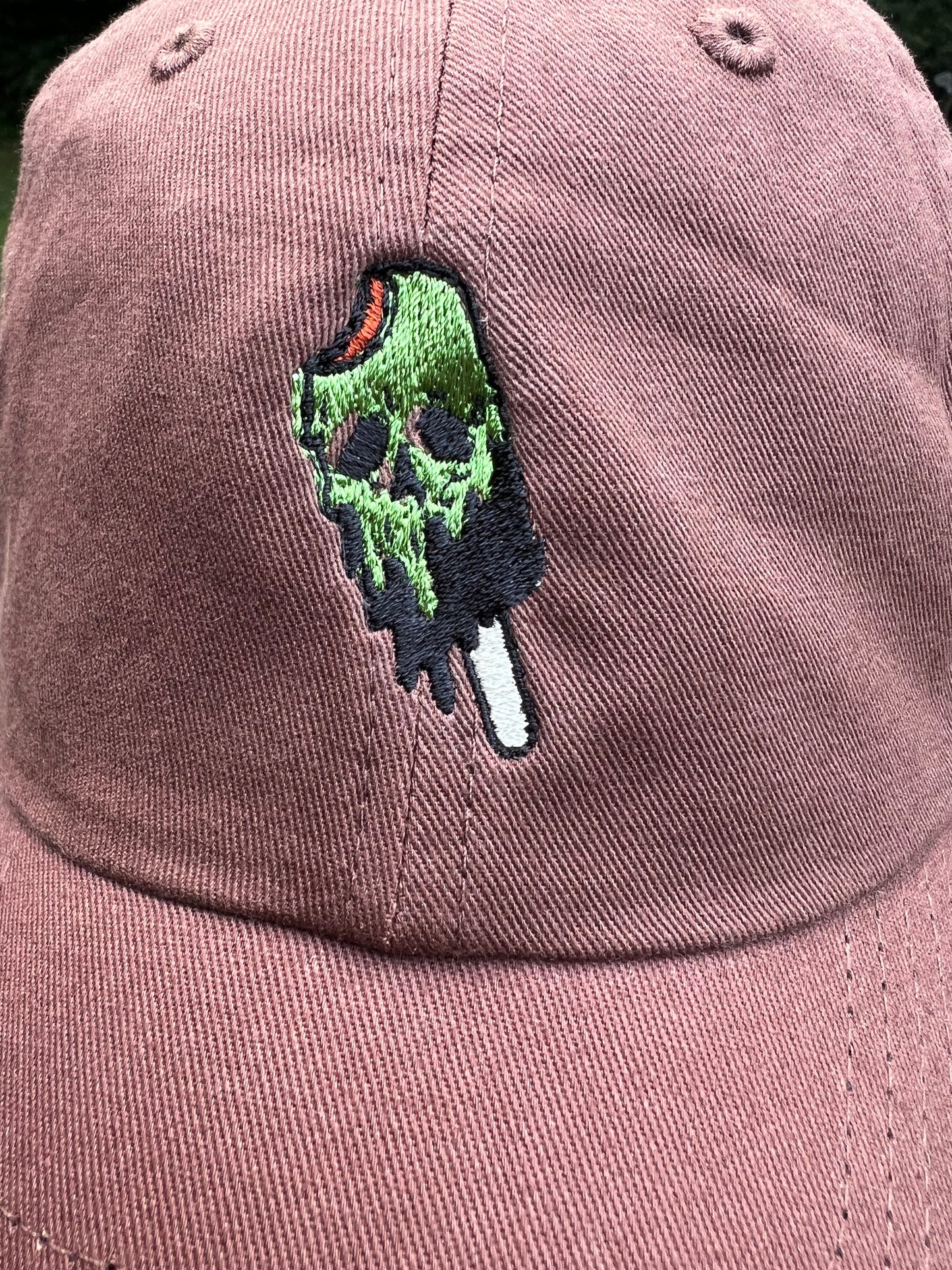 Melting popsicle skull hat dad hat