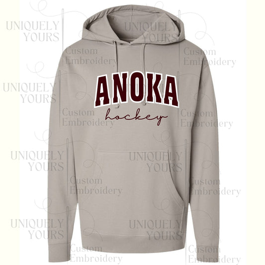 Anoka Hockey Hoodie - Twill Embroidered