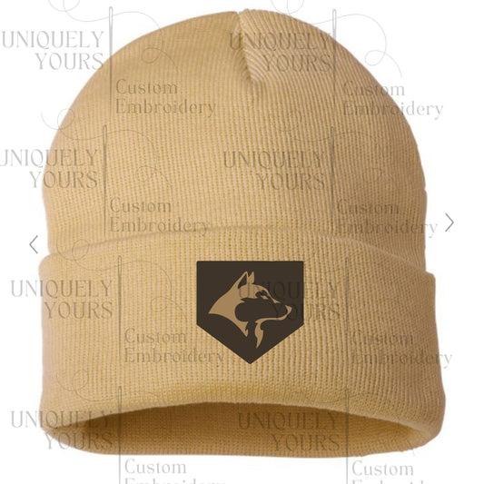 Husky Beanie with Patch