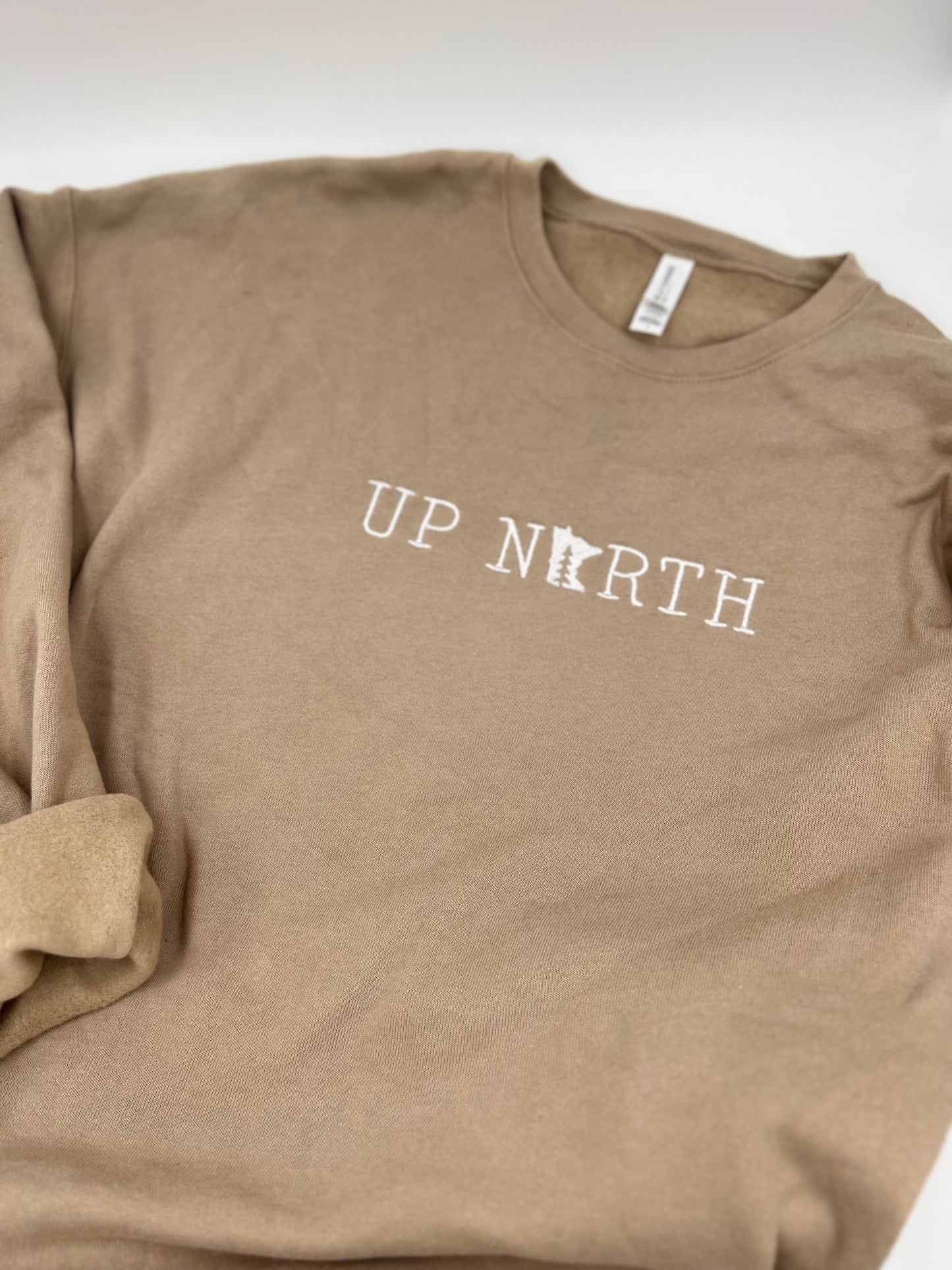 Up North long sleeve soft crew neck embroidered