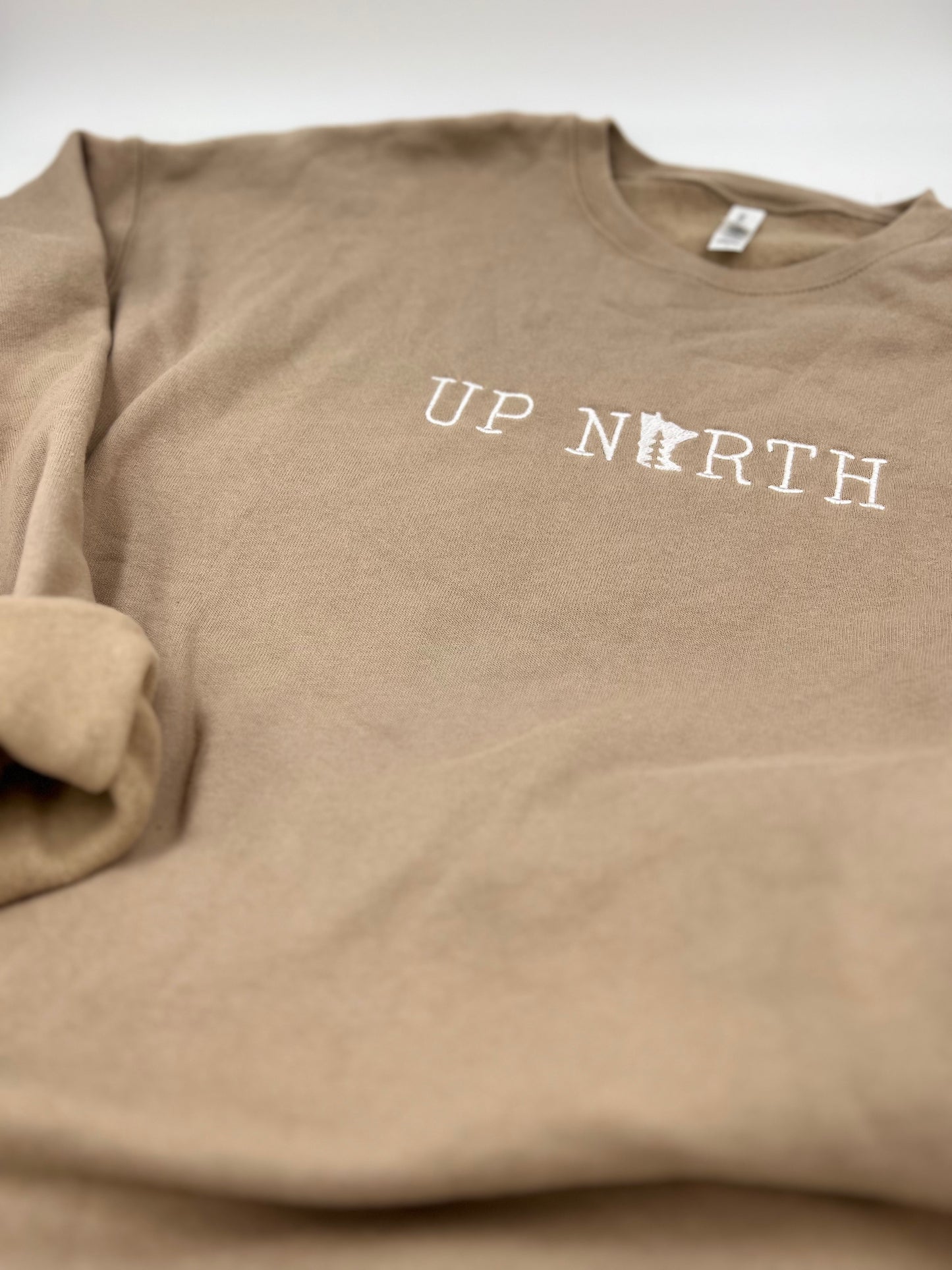 Up North long sleeve soft crew neck embroidered