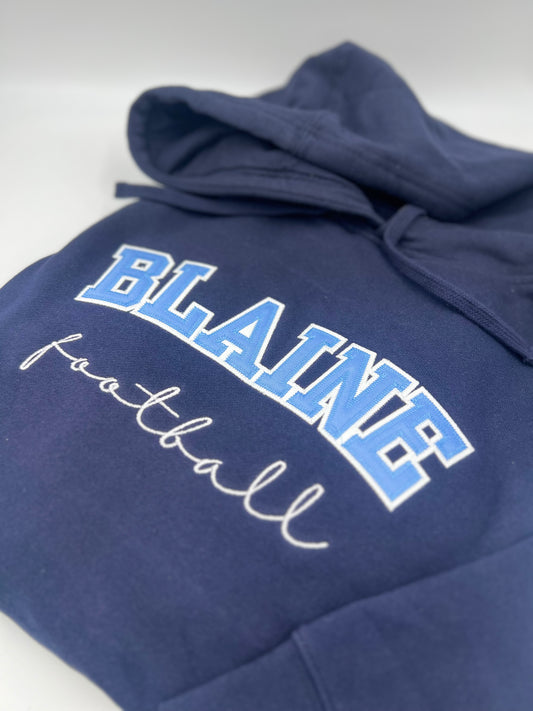 Blaine Football Hoodie - Embroidered Twill
