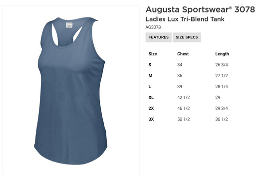 Blaine Cheer Tank Top - Printed.