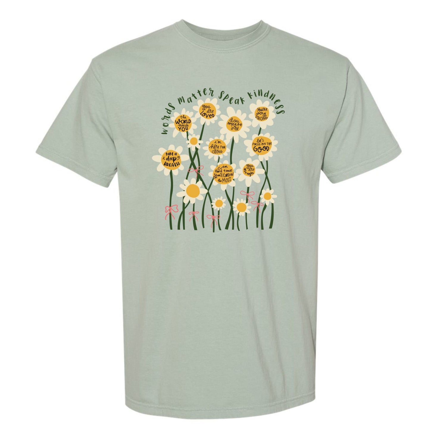 Words Matter Speak Kindness - Comfort Colors T-Shirt - Printed
