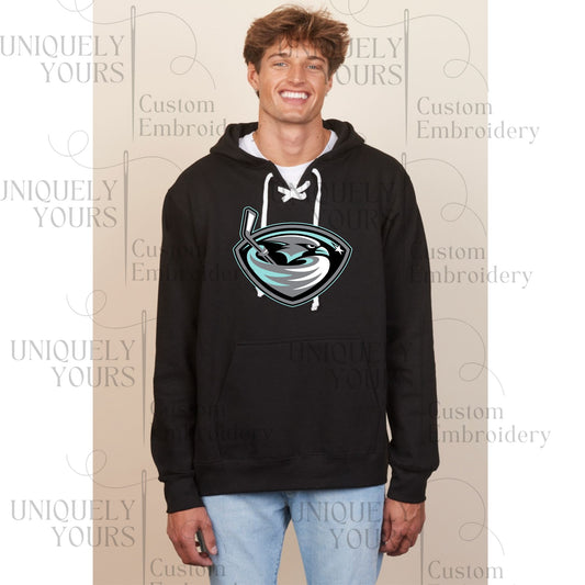 SWARM Hockey - Printed HOCKEY Laces Hoodie