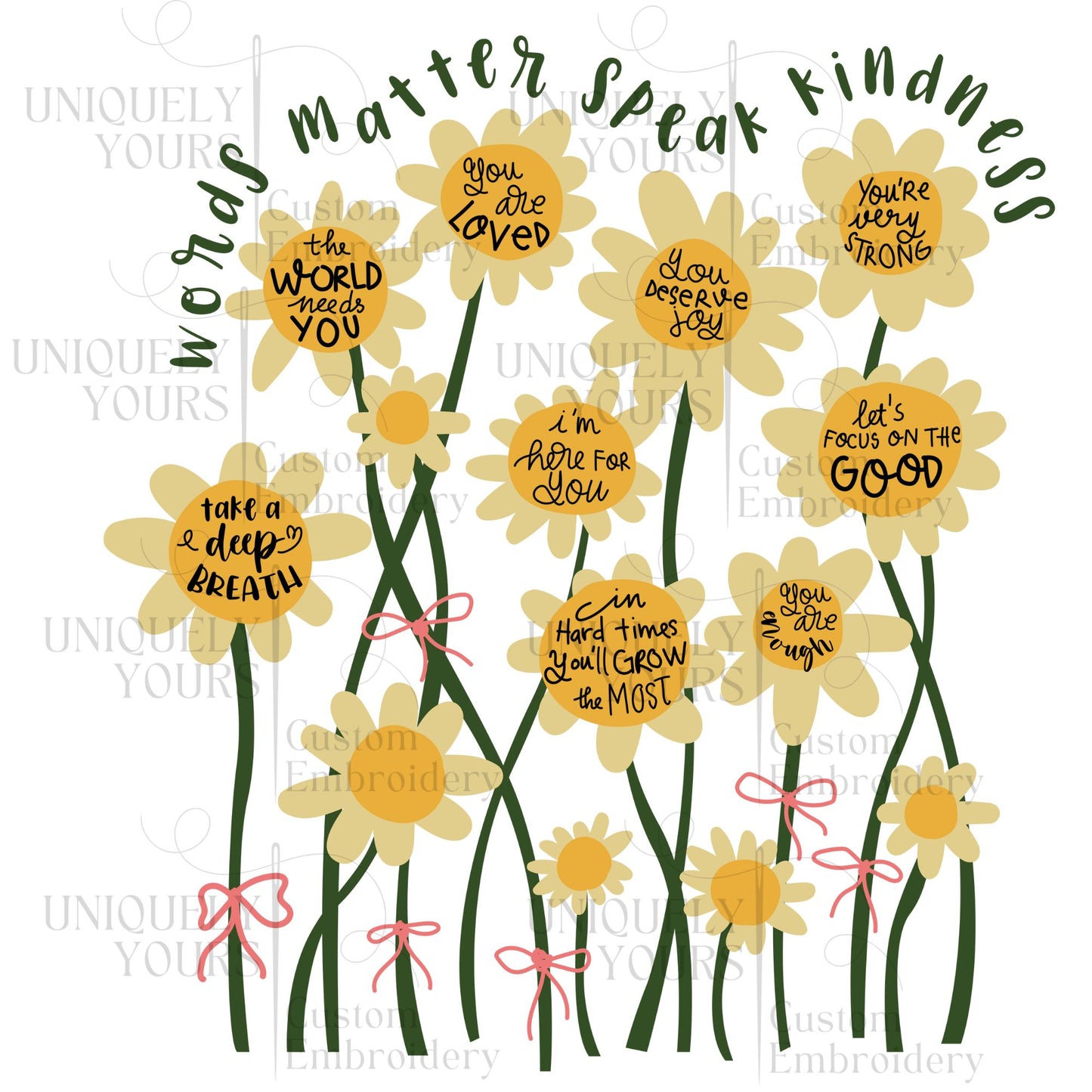 Words Matter Speak Kindness - Comfort Colors T-Shirt - Printed